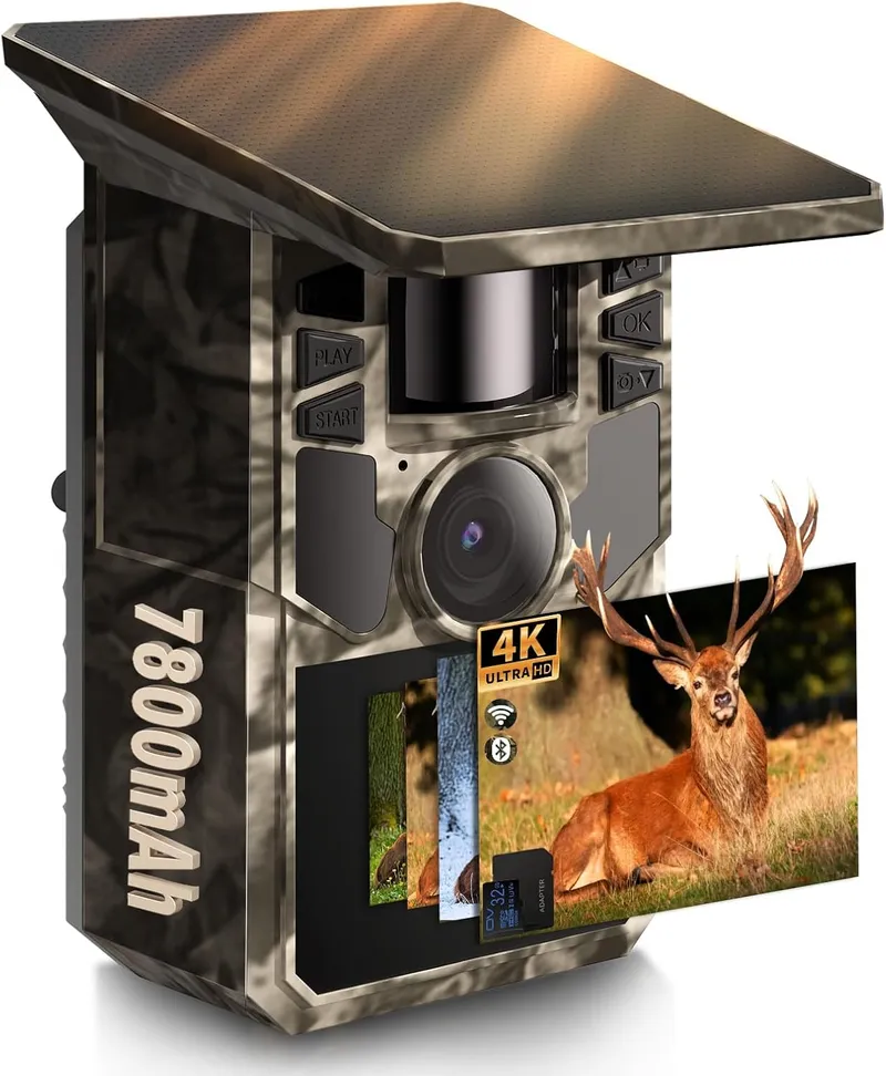 MAXDONE Fototrappola solare con display da 1,77"