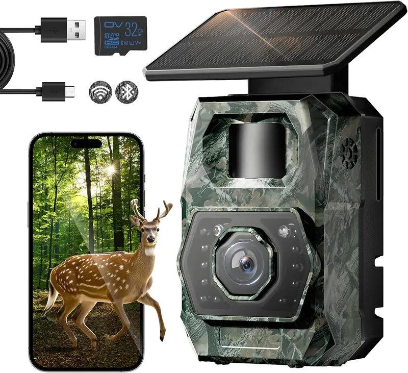 MAXDONE Solar Wildlife Camera – Green Camo